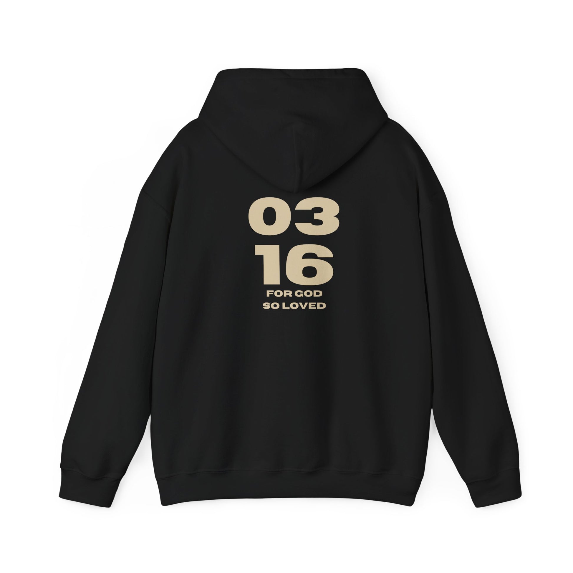 john 3 16, christian hoodie, back