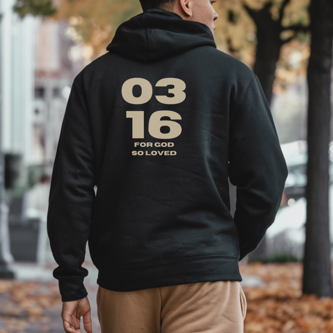 christian hoodie, john 3 16, manwalking